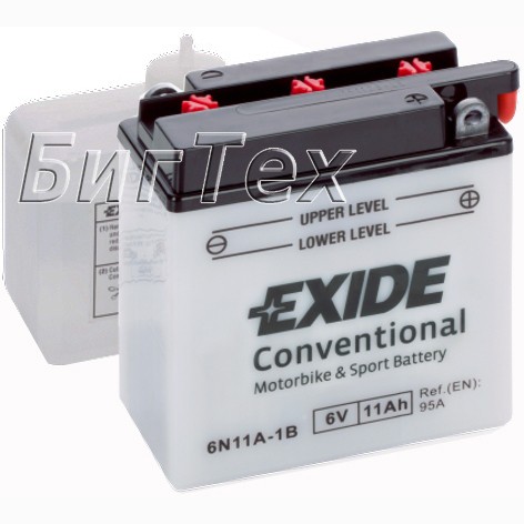 Мото аккумулятор EXIDE 6N11A-1B 11Ач (6 Вольт)