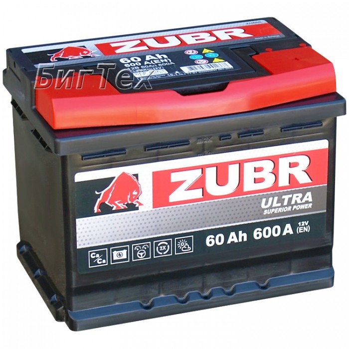 Аккумулятор автомобильный ZUBR ULTRA ZU601 60 Ач