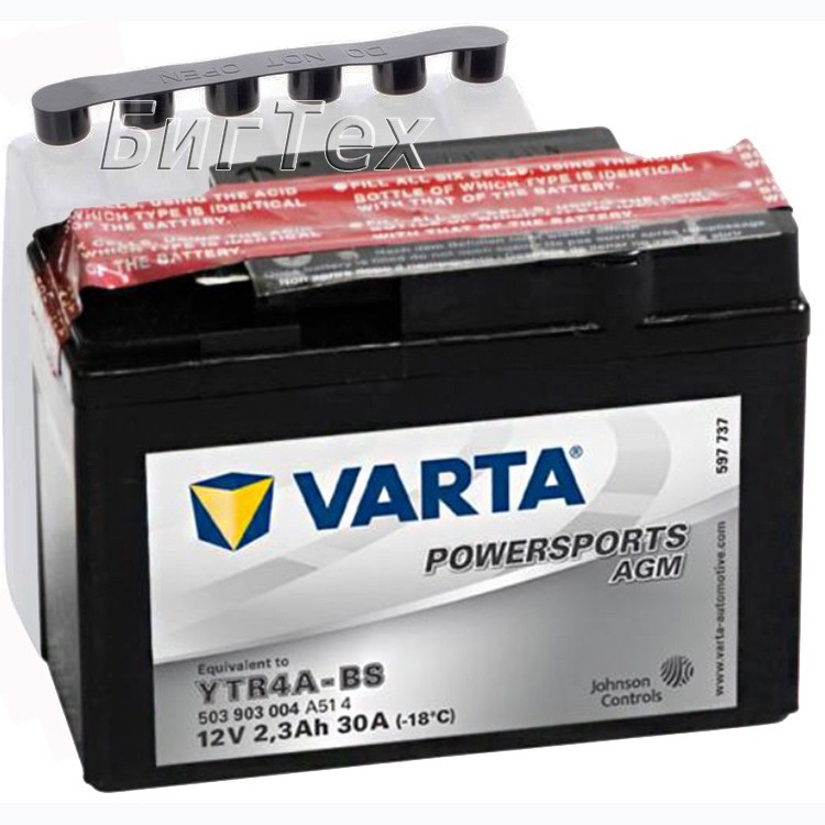 Мото аккумулятор VARTA YTR4A-BS AGM 2.3 Ач (503...