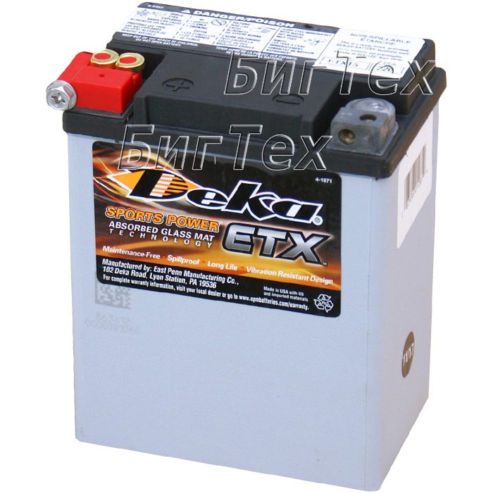 Мото аккумулятор Deka ETX15, 14 Ач (YB14-B,...