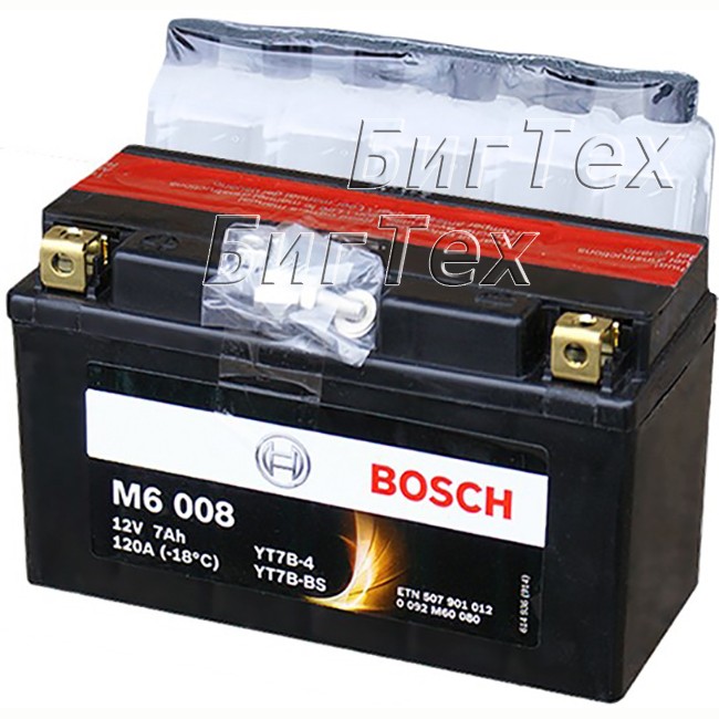 Мото аккумулятор Bosch M6 008 7 Ач (YT7B-BS)