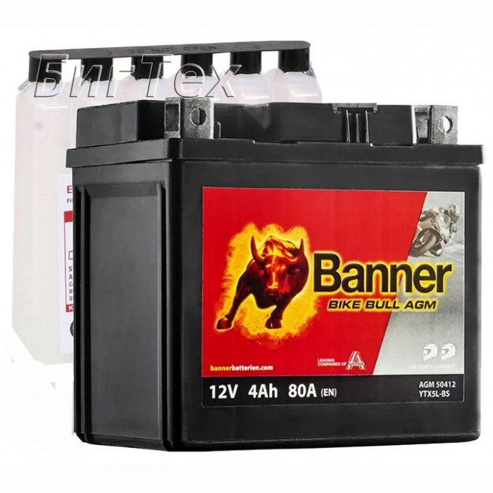 Мото аккумулятор BANNER BIKE Bull YTX5L-BS...