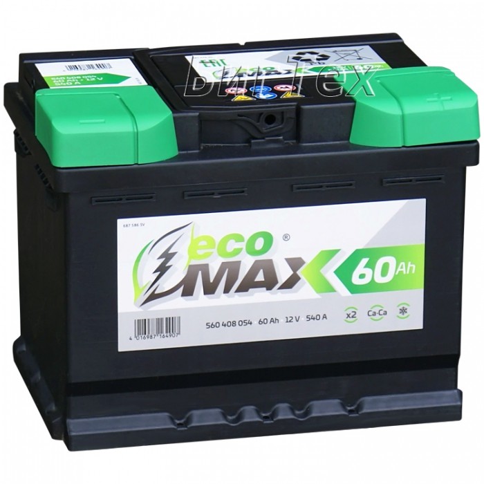 Аккумулятор автомобильный ECOMAX LB2 60Ah