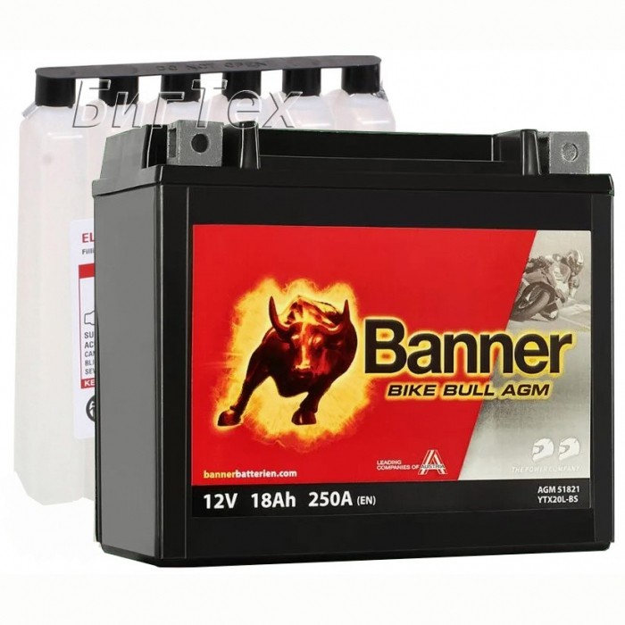 Мото аккумулятор BANNER BIKE Bull YTX20L-BS...