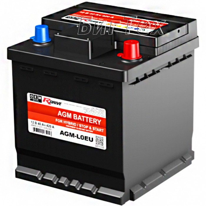 Аккумулятор автомобильный RDrive OEM AGM-L0EU 40Ah