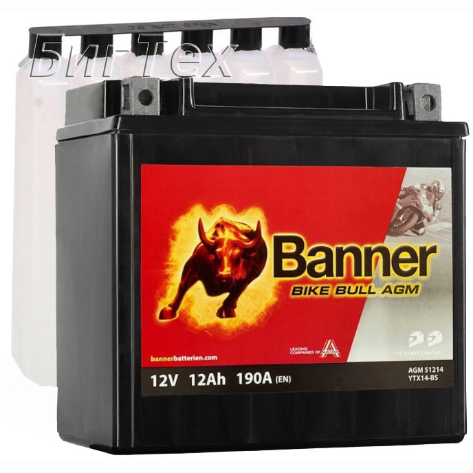 Мото аккумулятор BANNER BIKE Bull AGM YTX14-BS...