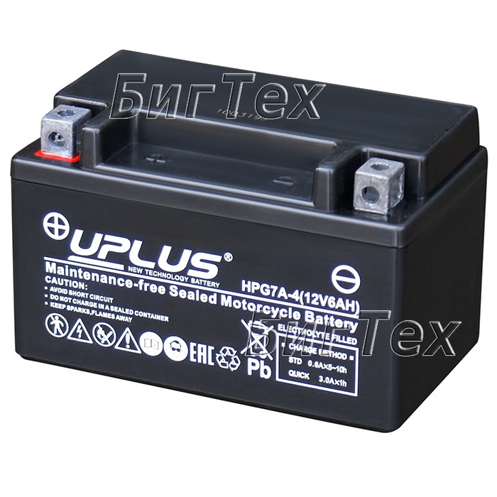 Мото аккумулятор Uplus HPG9-4 Nano Gel 8 Ач (YTX9)