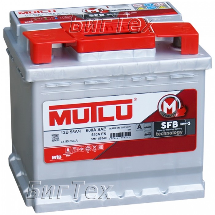 Аккумулятор автомобильный Mutlu SFB 55Ач 540А