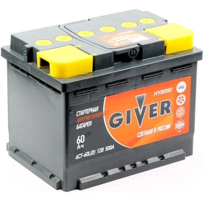 Аккумулятор автомобильный GIVER HYBRID 60,...