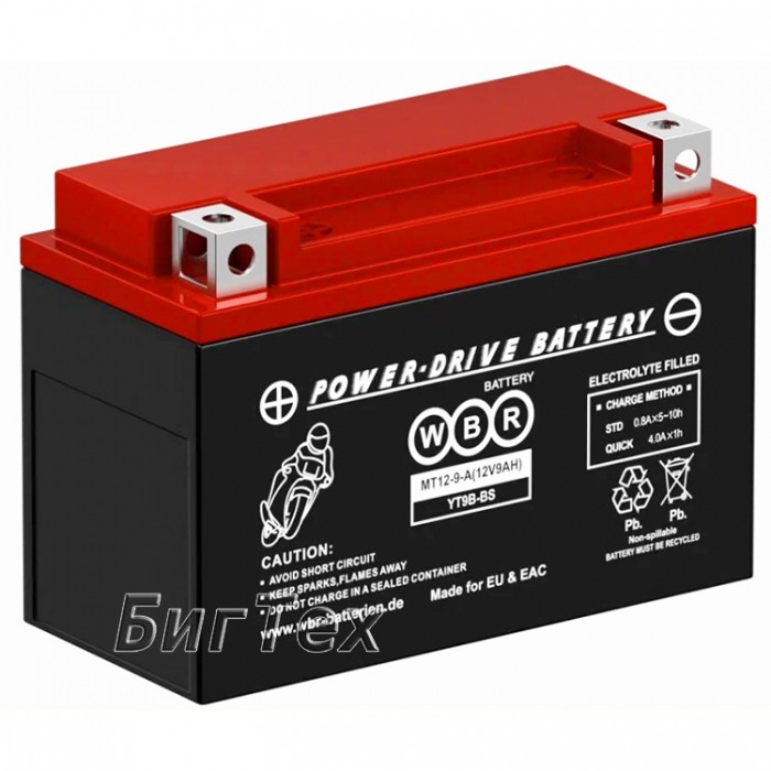 Мото аккумулятор WBR SMT12-9-A AGM 9 Ач (YT9B)...