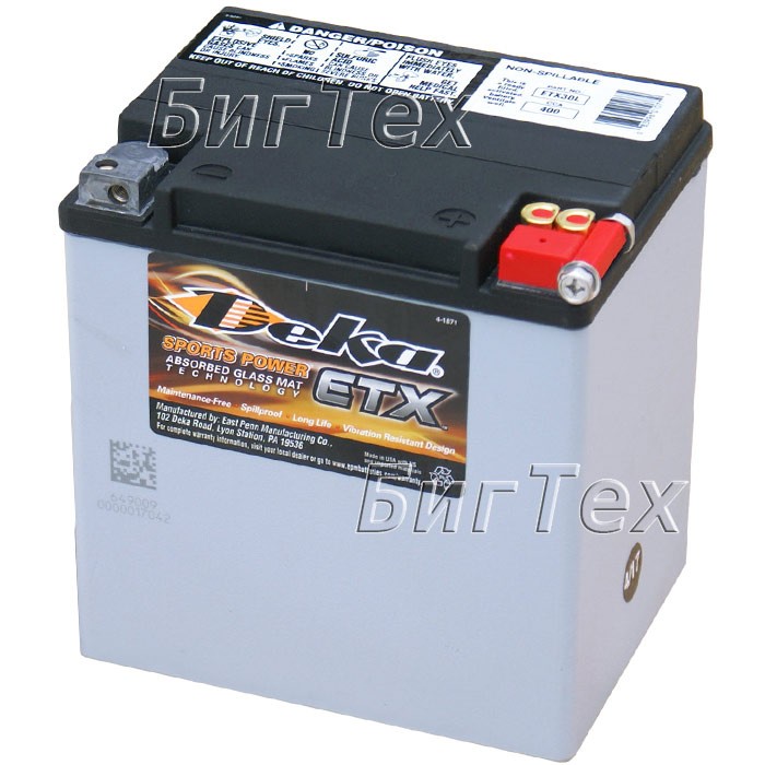 Мото аккумулятор Deka ETX30L 30 Ач (66010-97A,...
