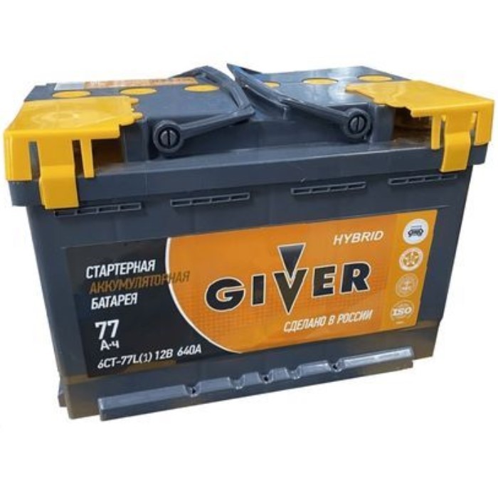 Аккумулятор автомобильный GIVER HYBRID 77 Ач...