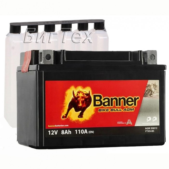 Мото аккумулятор BANNER BIKE Bull AGM YTX9-BS...