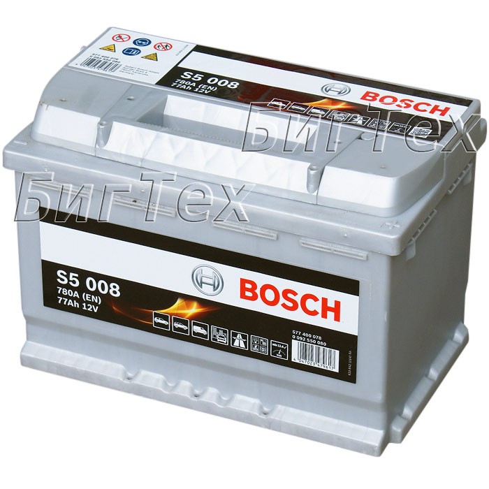 Аккумулятор автомобильный BOSCH S5 008 77 Ач
