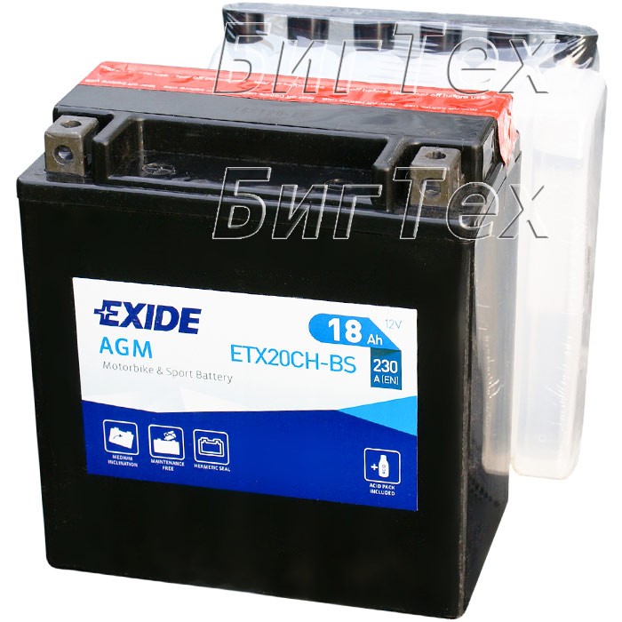 Мото аккумулятор EXIDE ETX20CH-BS 18 Ач...