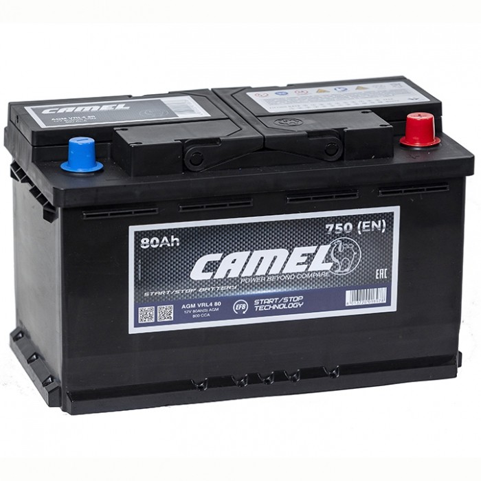 Аккумулятор автомобильный CAMEL AGM VRL4 80Ah
