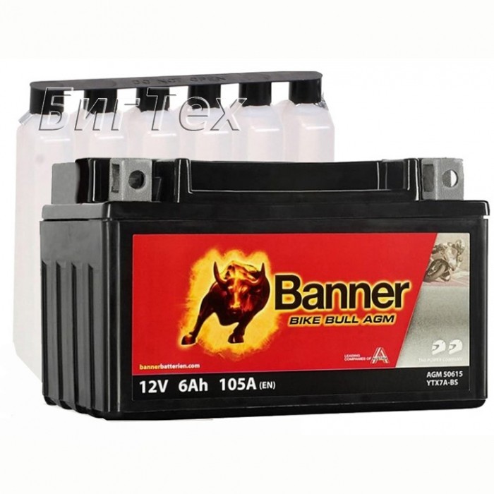 Мото аккумулятор BANNER BIKE Bull AGM YTX7A-BS...