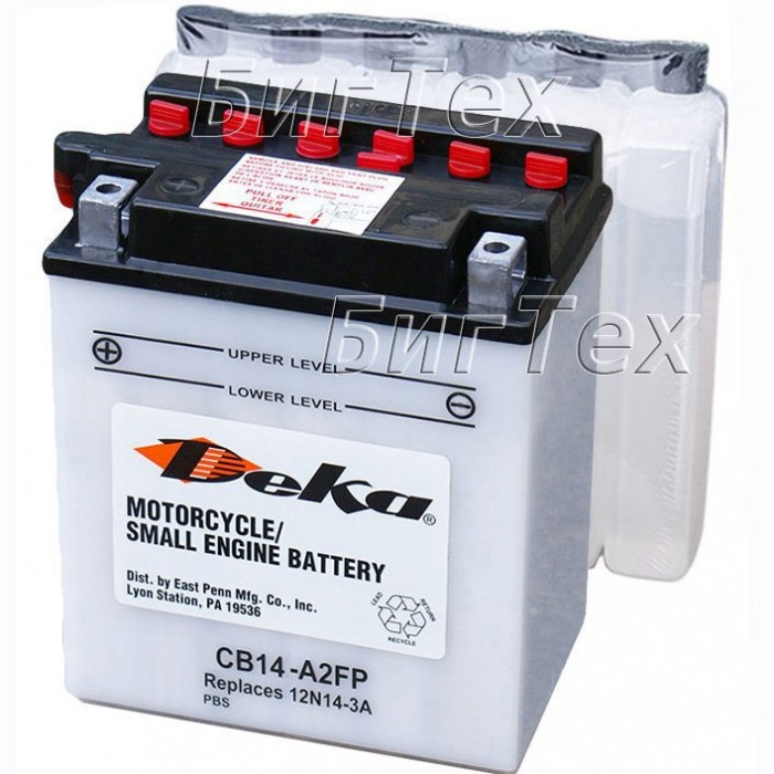 Мото аккумулятор Deka CB14-A2, 14 А/ч