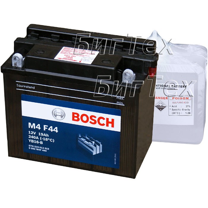 Мото аккумулятор Bosch M4 F44 19 Ач (YB16-B)