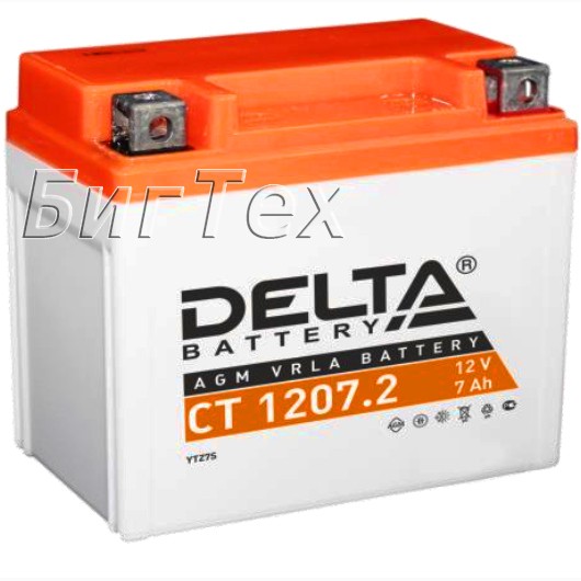 Мото аккумулятор DELTA CT 1207.2 AGM (YTZ7S) 7 Ач