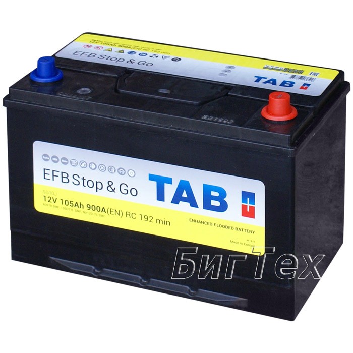 Аккумулятор автомобильный TAB EFB Stop Go 105...