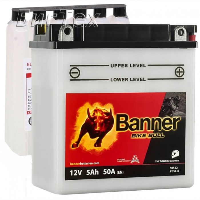Мото аккумулятор BANNER BIKE Bull YB5L-B...
