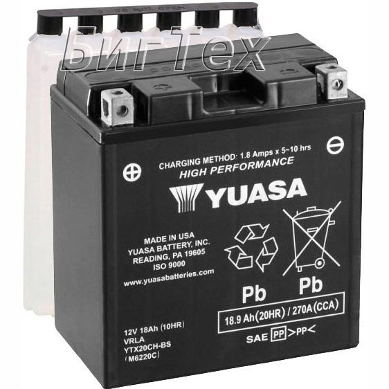 Мото аккумулятор YUASA AGM YTX20CH-BS 18.9 Ач