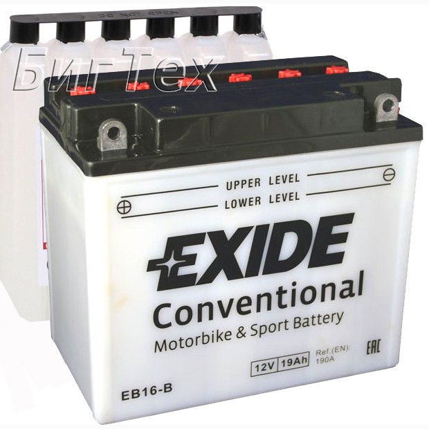 Мото аккумулятор EXIDE EB16-B 19 Ач