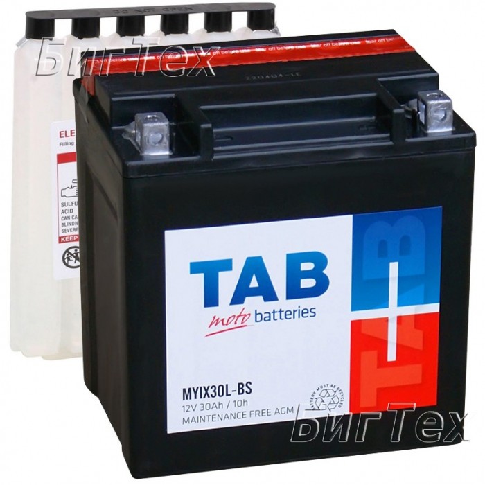 Мото аккумулятор TAB MOTO MYIX30LBS AGM...