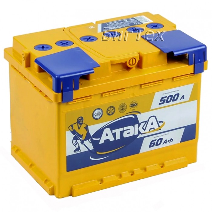 Аккумулятор автомобильный АТАКА 60 Ач 500А
