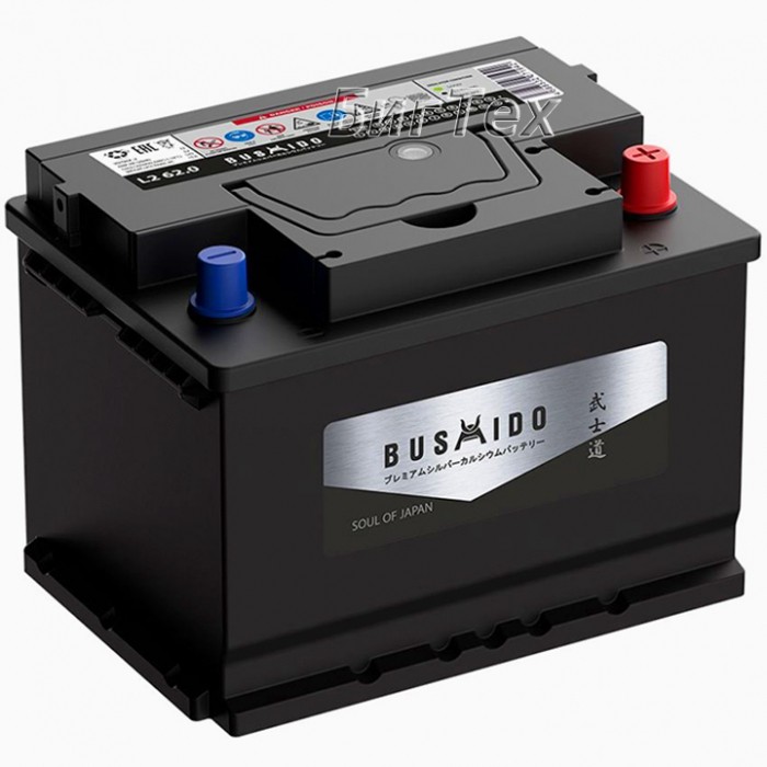 Аккумулятор автомобильный BUSHIDO SJ LB2 62Ah 580A