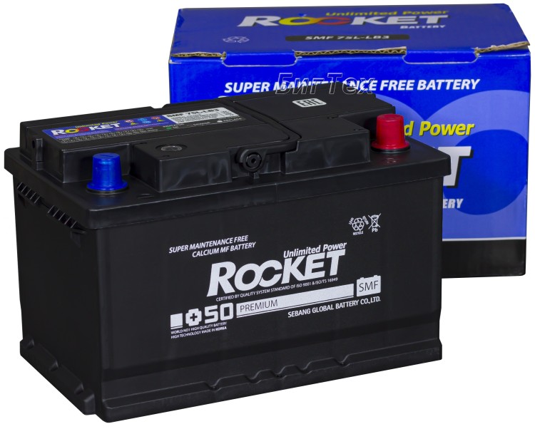 Аккумулятор автомобильный ROCKET SMF 75Ач 700А...