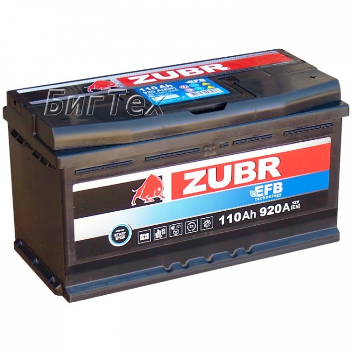 Аккумулятор автомобильный ZUBR EFB ZE1100 110 Ач