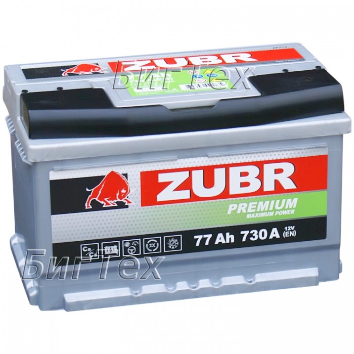 Аккумулятор автомобильный ZUBR PREMIUM ZP770 77...