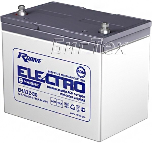 Аккумулятор лодочный RDrive Marine AGM EMA12-80...