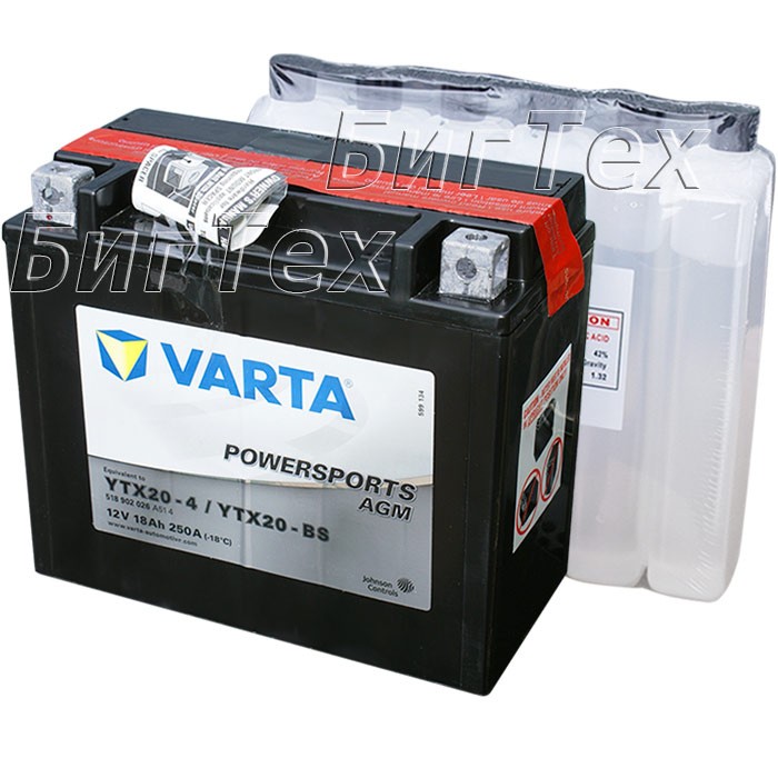 Мото аккумулятор VARTA Powersports AGM YTX20-BS...