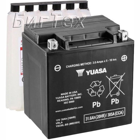 Мото аккумулятор YUASA AGM YIX30L-BS 31.6 Ач