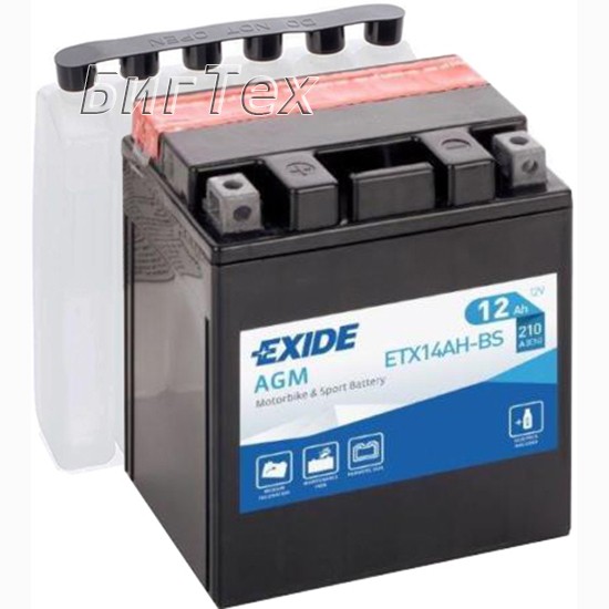 Мото аккумулятор EXIDE ETX14AH-BS 12 Ач...