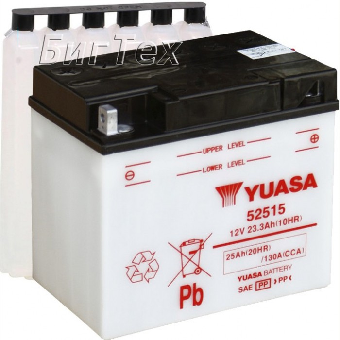 Мото аккумулятор YUASA 52515, 25 Ач