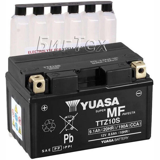 Мото аккумулятор YUASA AGM TTZ10S 9.1 Ач