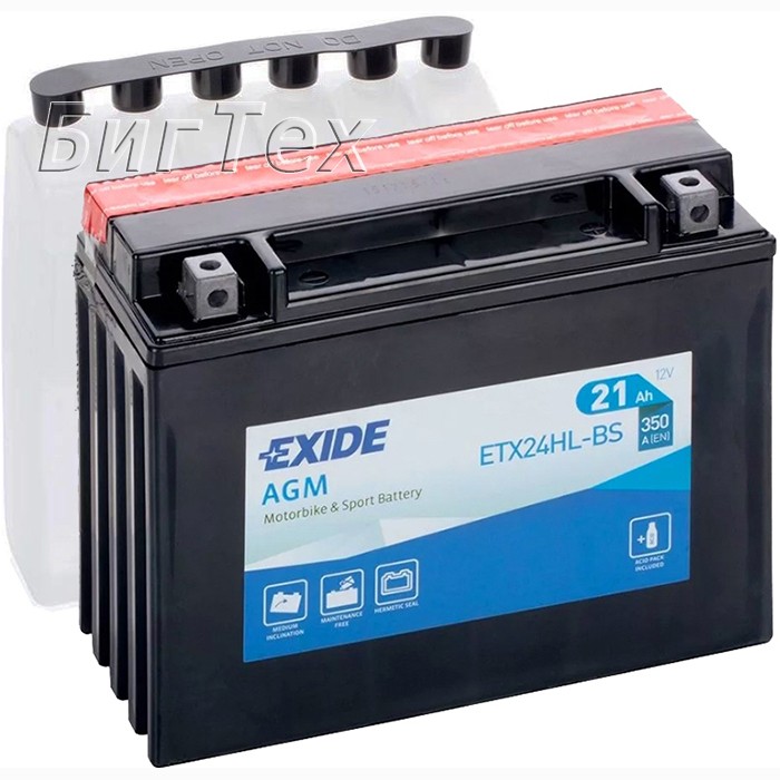 Мото аккумулятор EXIDE ETX24HL-BS 21 Ач...