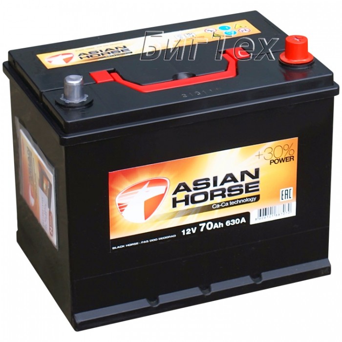 Аккумулятор автомобильный ASIAN HORSE 70 Ач