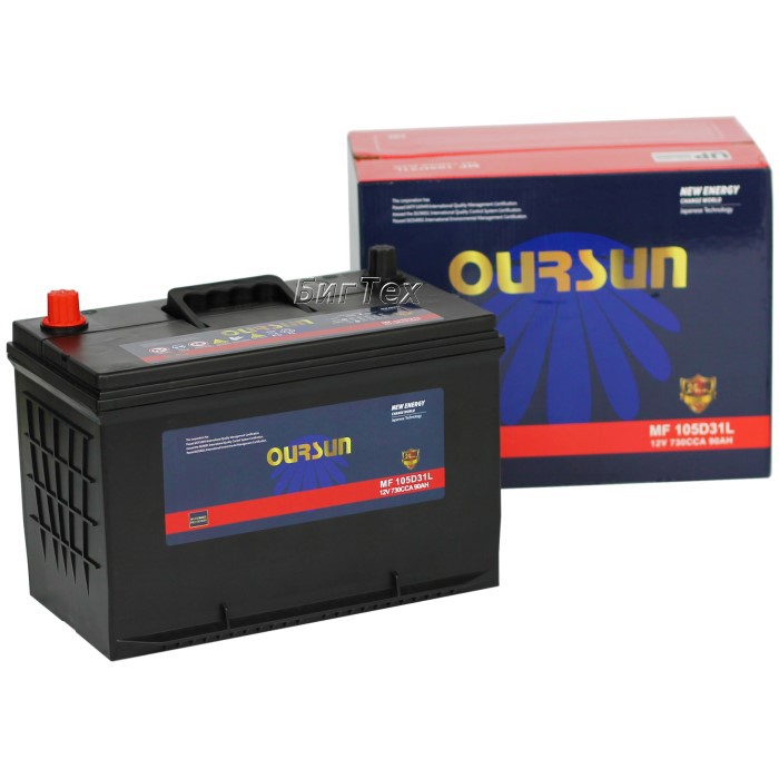Аккумулятор автомобильный OURSUN JIS MF 105D31L...