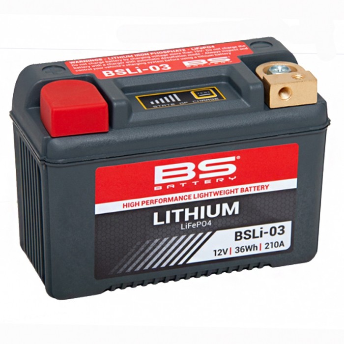 Мото аккумулятор BS LITHIUM LiFePO4 BSLI-03 3Ah 