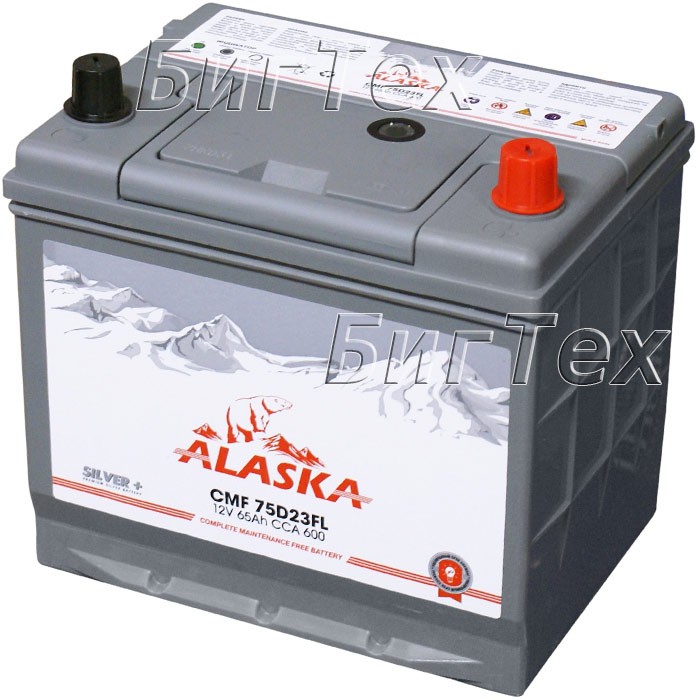Аккумулятор автомобильный Alaska 75D23FL CMF 65 Ач