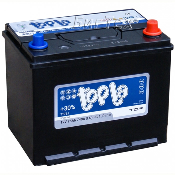 Аккумулятор автомобильный Topla Top JIS Asia 75 Ач
