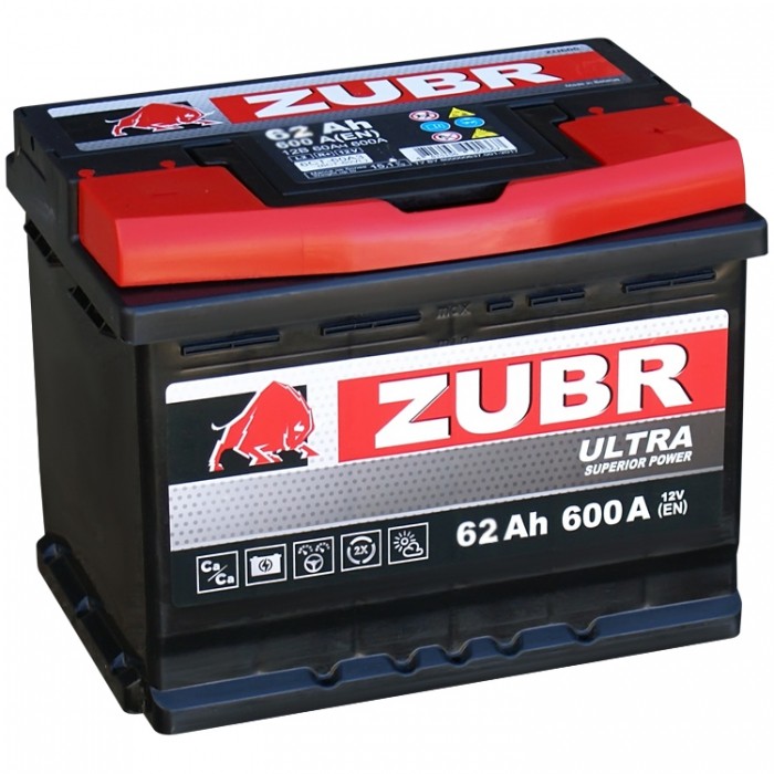 Аккумулятор автомобильный ZUBR ULTRA ZU620 62...