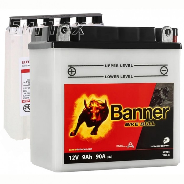 Мото аккумулятор BANNER BIKE Bull YB9-B (50914)...