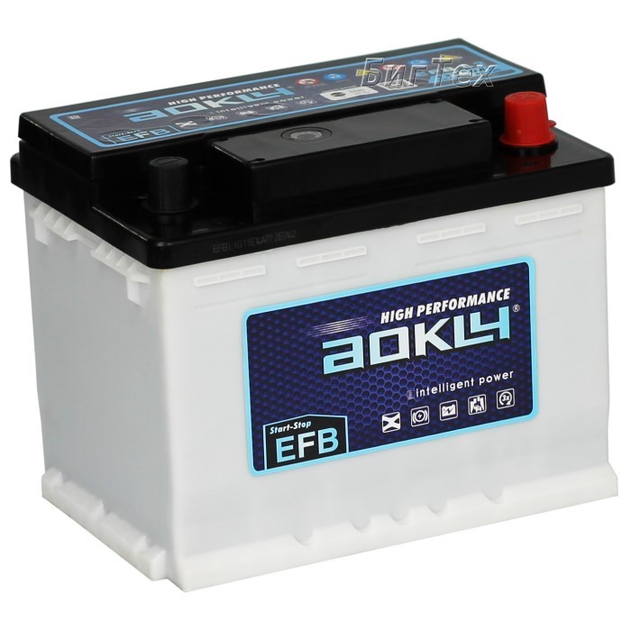Аккумулятор автомобильный AOKLY EFB 60Ah 700A о.п.