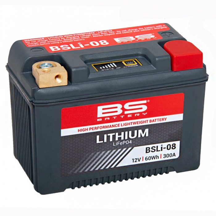 Мото аккумулятор BS LITHIUM LiFePO4 BSLI-08 5Ah